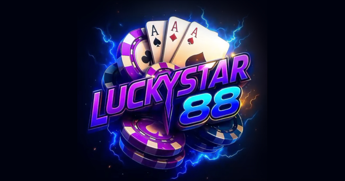 LuckyStar888 main banner showing the GCash Entertainment Hub platform